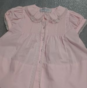 Vintage A Little Angel Pink Smock Dress 3 Months Short Puffy Sleeves vintage. Co